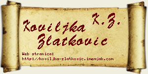 Koviljka Zlatković vizit kartica